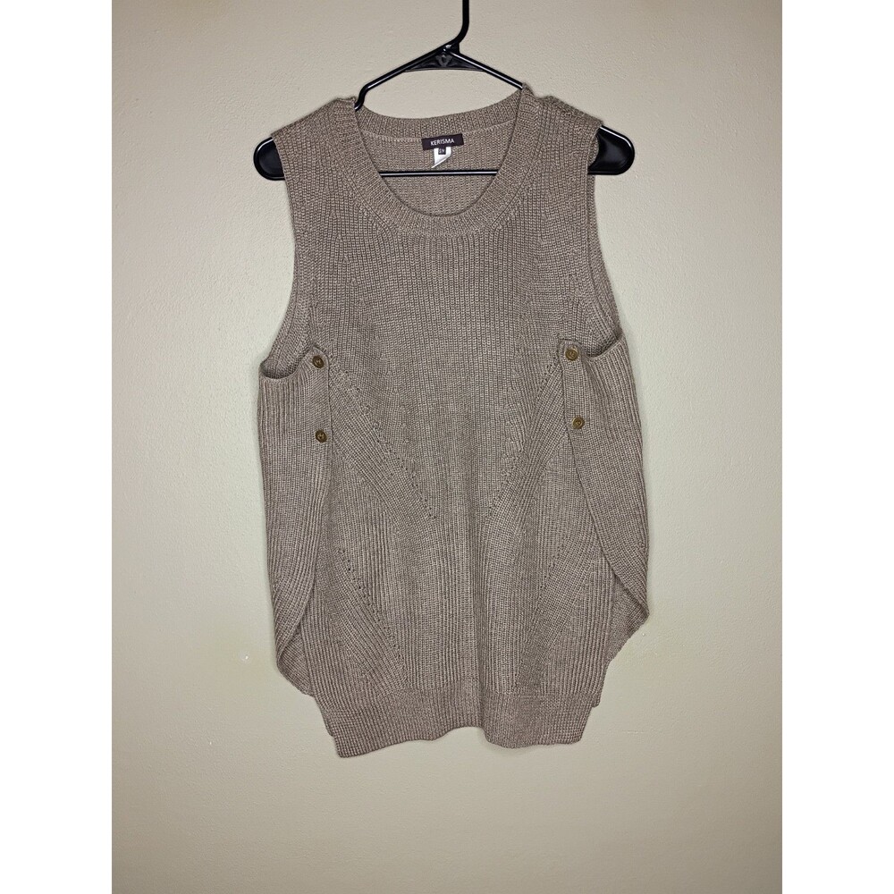 kerisma Sweater Tank Size S/M Taupe Lagen lock Layering Minimalist Knitwear